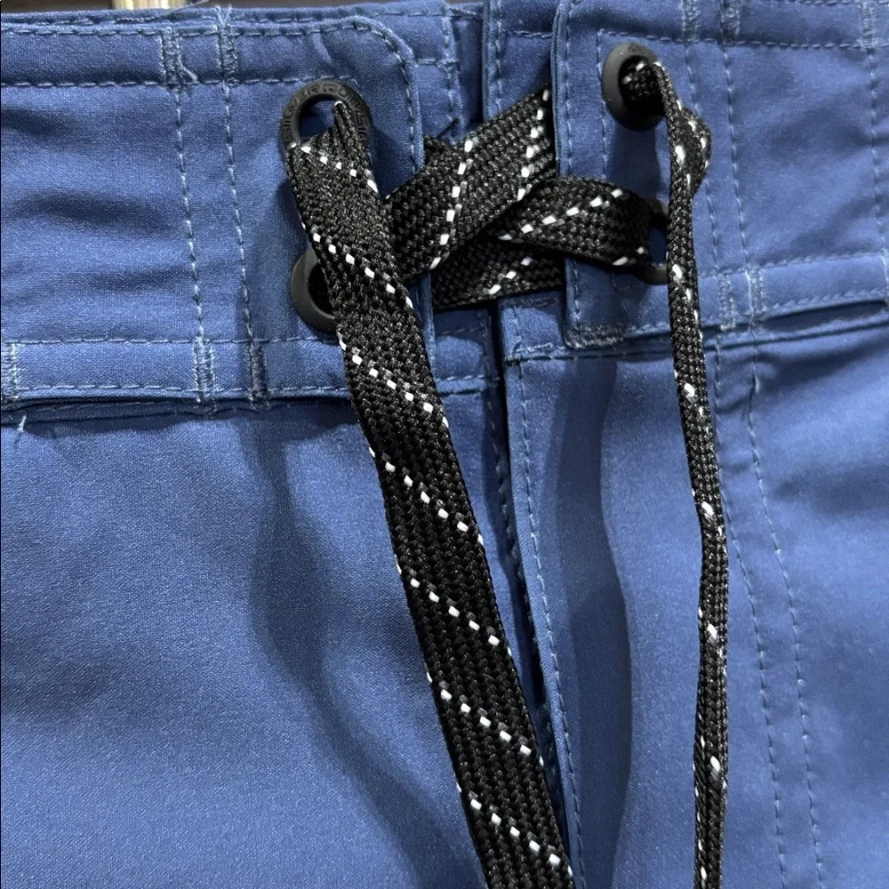 Quicksilver Board Shorts/Swim Trunks, drawstring waist,back Velcro vented pocket